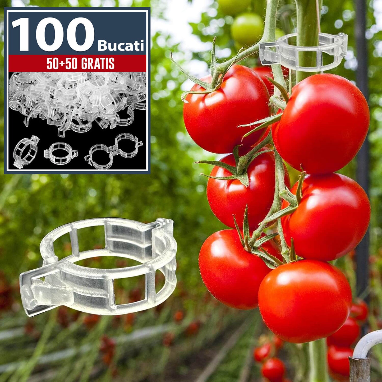 Cleme de Fixare pentru Plante (50+50 Gratis)
