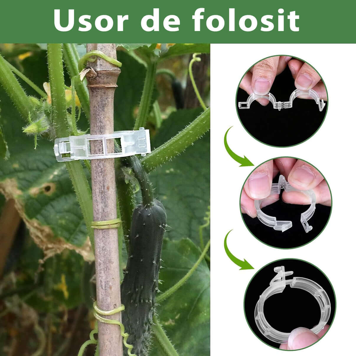 Cleme de Fixare pentru Plante (50+50 Gratis)